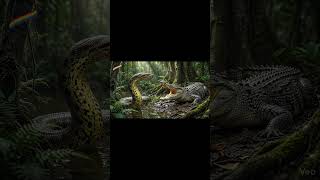 Giant Python vs Crocodile Epic Survival Battle (AI Video)