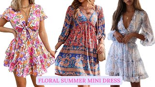 Stunning as always for floral summer mini dress, Fashion women's summer dresses 2023