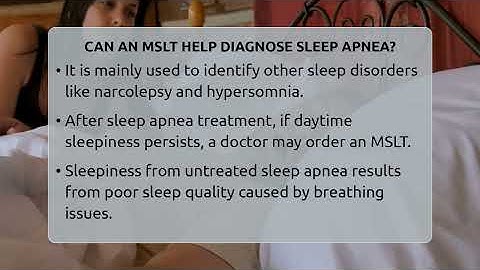 Can An MSLT Help Diagnose Sleep Apnea? - Sleep Apnea Support Network