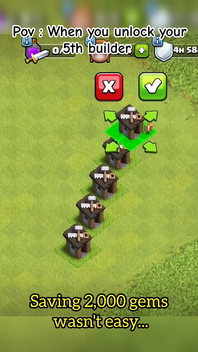 When you unlock your 5th builder || Clash of Clans || #clashofclans #viralshorts #ytshorts