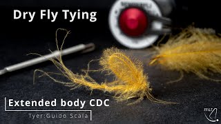 Dry Fly Tying - Mayfly extended body in CDC - Tutorial fly tying - by Guido Scala