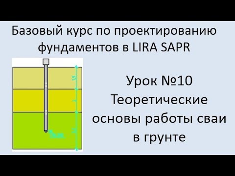 Фундаменты в Lira Sapr Урок 10 Работа сваи в грунте. Теория