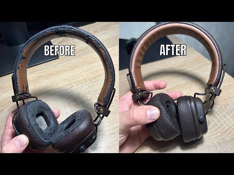 Видео: Marshall major III замена амбушюр и оголовья /  Marshall Major III headset replacement guide