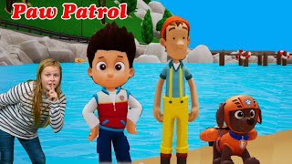 assistant explores paw patrol word adventure bay with chase and waffles