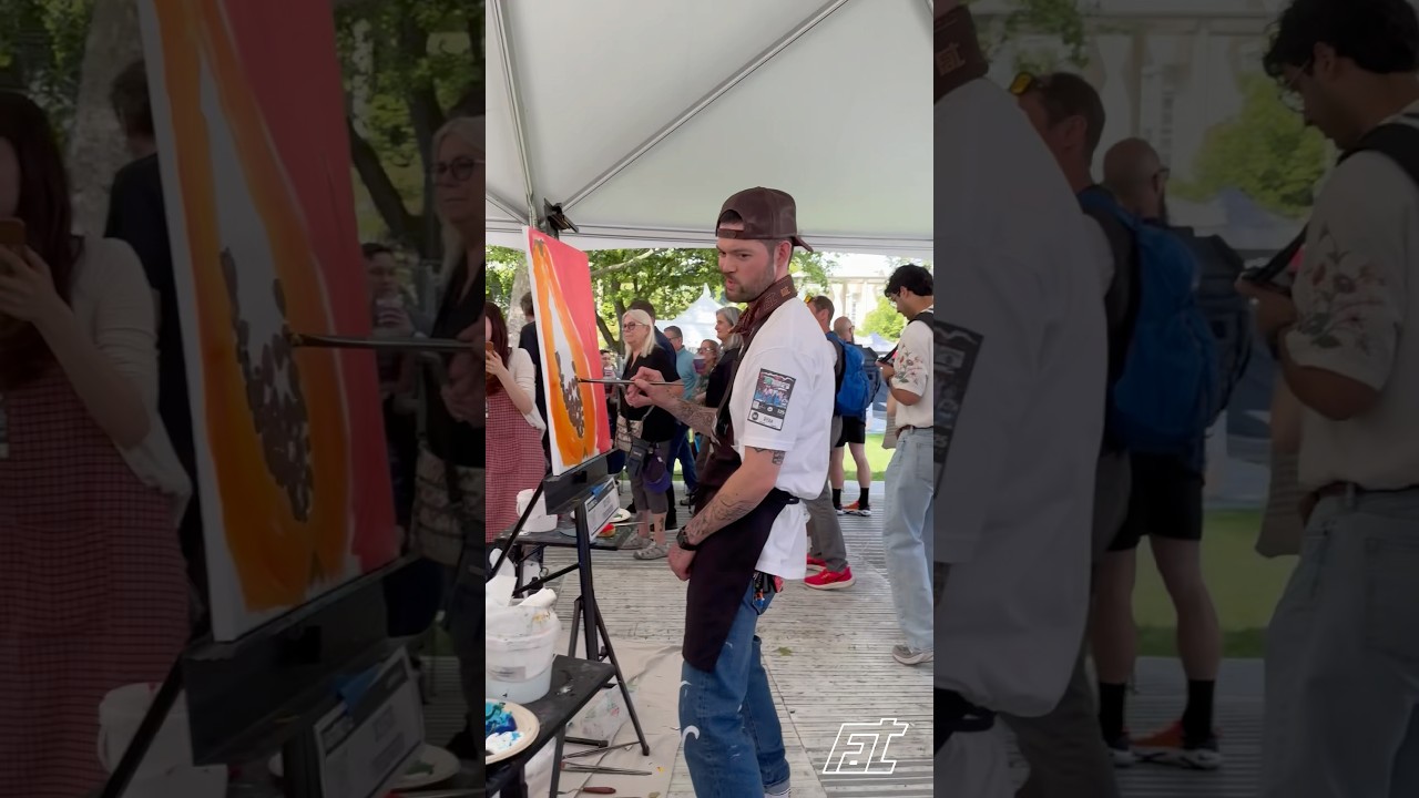 NW Folklife Festival at the Seattle Center ART BATTLE 20 min painting session