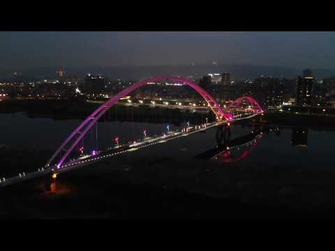 新月橋 夜景空拍