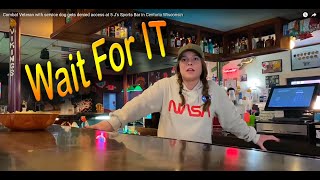 Wait For It. As She breaks a Federal Law and does not care. 5 J's Sports Bar #wow #amazing #dog