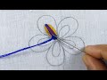 Hand Embroidery Marvelous Flower Stitch, Easy Flower Embroidery Tutorial For Beginner, Sewing Flower