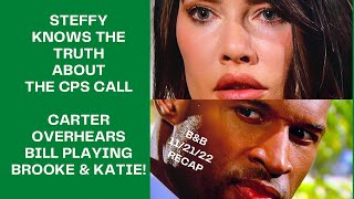 RECAP November 21st 2022 The Bold The Beautiful DOUGLAS TELLS STEFFY THOMAS CALLED CPS