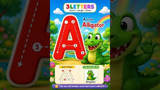 Let's Learn Alphabet A A for allegator.#youtubeshorts #viralvideo #kidslearning #preschoollearning