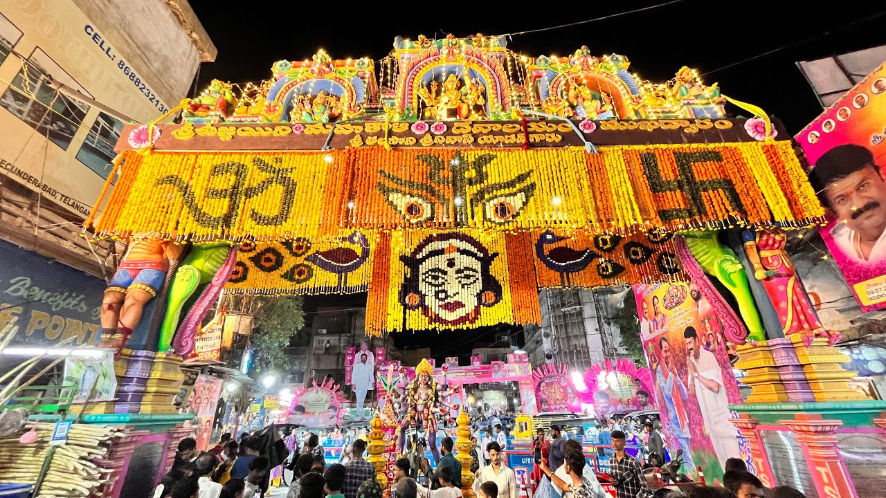 Secunderabad Mahakali Temple decoration Secunderabad bonalu 2023