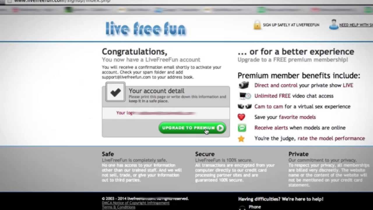 How to upgrade your Live Free Fun account to premium - YouTube