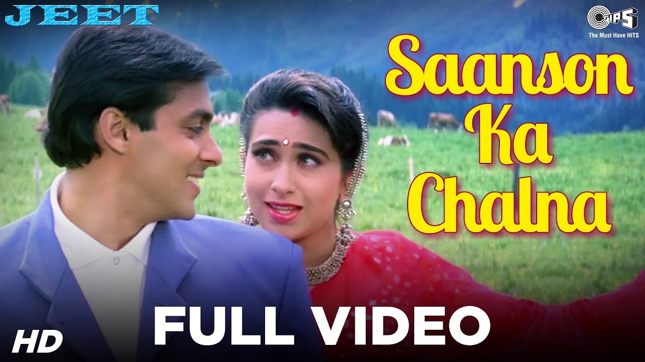 Saanson Ka Chalna   Jeet  Salman Khan  Karisma Kapoor  Udit Narayan  Alka Yagnik