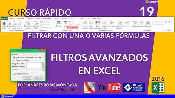 19 Filtrar con una o varias fórmulas - Filtros avanzados