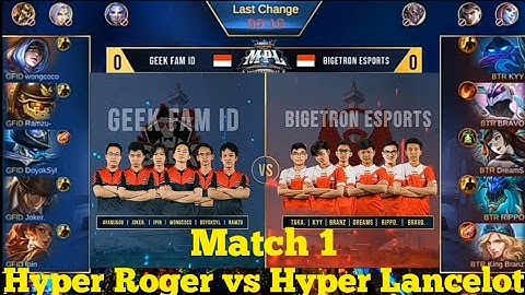 Match 1 | GEEK FAM ID vs BIGETRON ALPHA | MPL Invitational week 2 day 3