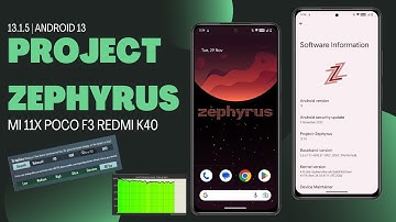 Project Zephyrus 13.1.5 Android 13 For MI 11x Poco F3 Redmi K40 👍❤️