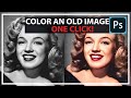 One click to color an old image or black and white photo  adobe photoshop 2021 tutorial