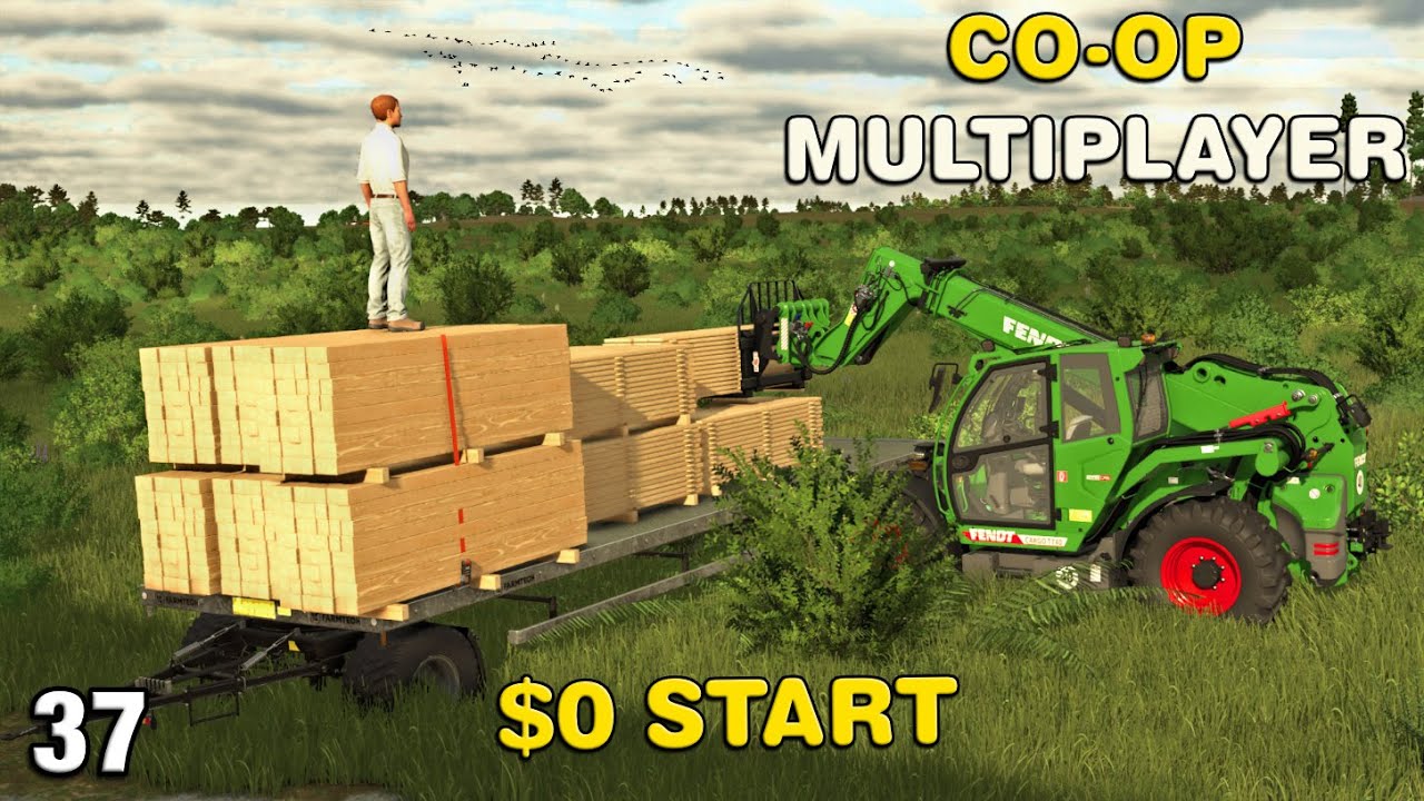 NEW TELEHANDLER TO LOAD THE WOODEN PRODUCTS CO-OP Multiplayer Survival4X FS25 Ep37