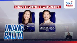 Mga bagong mamumuno sa ilang komite sa Senado, pinangalanan na | Unang Balita