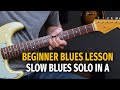 Beginner Slow Blues Solo Lesson