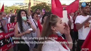 İsraillilerden Tel Avivde İlhak Karşıtı Gösteri