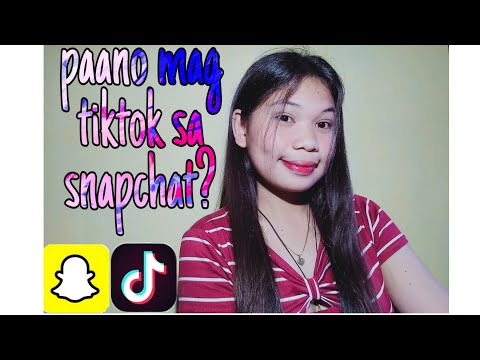 PAANO MAG TIKTOK SA SNAPCHAT TUTORIAL (MARY DIOS VIDAL)