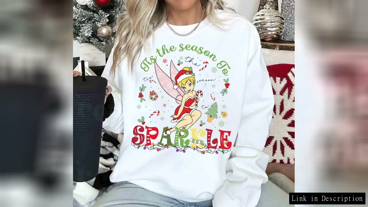 Disney Tinker Bell Christmas Sparkling Seasonal Hoodie Peter Pan Tinker Bell Christmas Dream World C