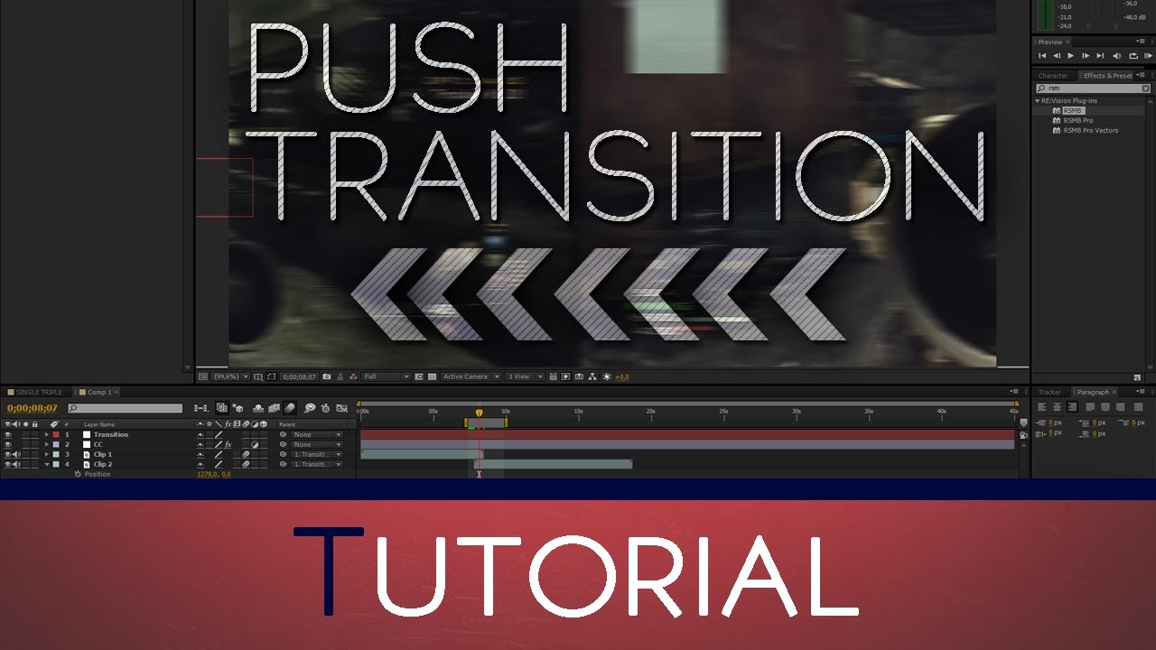 After Effects  Push Transition 