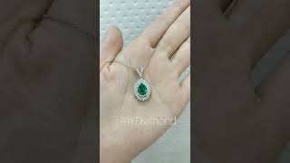 0.66 Ct Pırlanta 1.47 Ct Zümrüt Kolye Zl02276