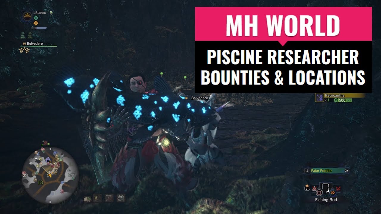 piscine wyvern  New Update  Monster Hunter World | Piscine Researcher | Unlock Capture the Ancient Bounty (Petricanths)