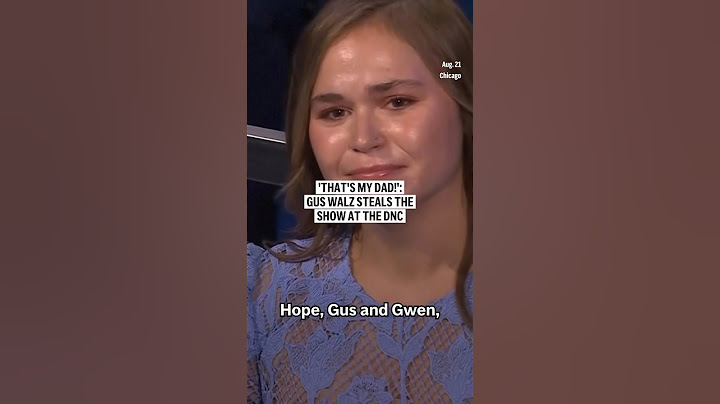 ‘That’s my dad!’: Gus Walz steals the show at the DNC