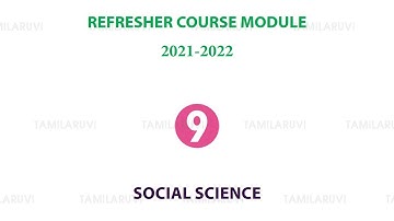 9th Social Science | Refresher Course Module | Answer Key | Unit 3 | English Medium