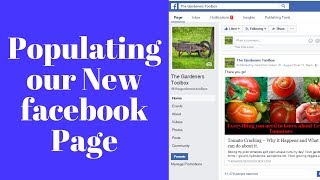 Populating Our New Facebook Page!