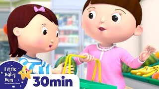 lets go shopping song more nursery rhymes and kids songs abcs and 123s little baby bum