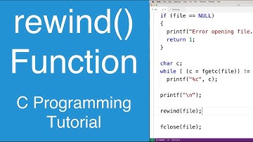 rewind() function to reset file pointer to file start | C Programming Tutorial