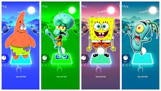 Tiles Hop Battle | Patrick Star 🆚 Squidward 🆚 Spongebob 🆚 Plankton #1 screenshot 4