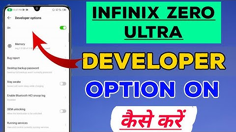 Infinix Zero Ultra me developer option kaise on kare | Infinix zero ultra developer option setting
