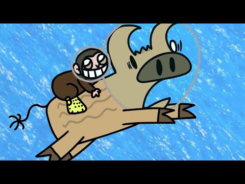 Baby Monkey (Going Backwards on a Pig) - Parry Gripp - Animation by Boonebum