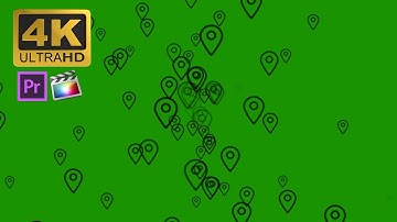 Map Pins Sign Location Motion Graphics Green Screen Download Free