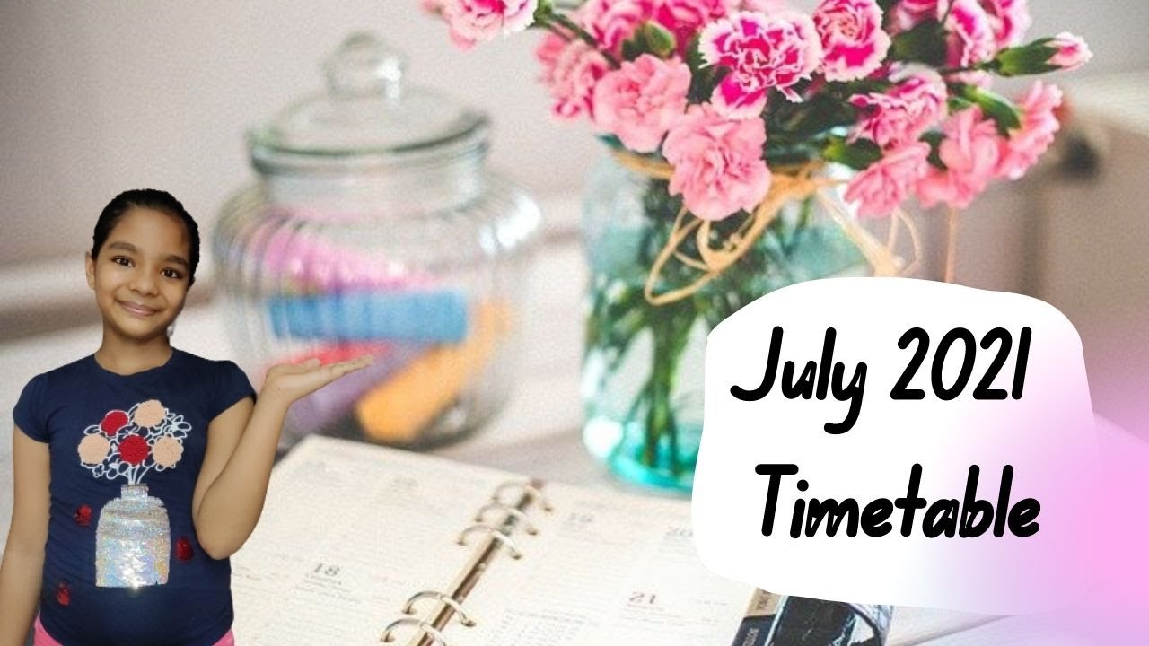 July 2021 Timetable I July Bullet Journal I Plan with me I Pravya Vlogs