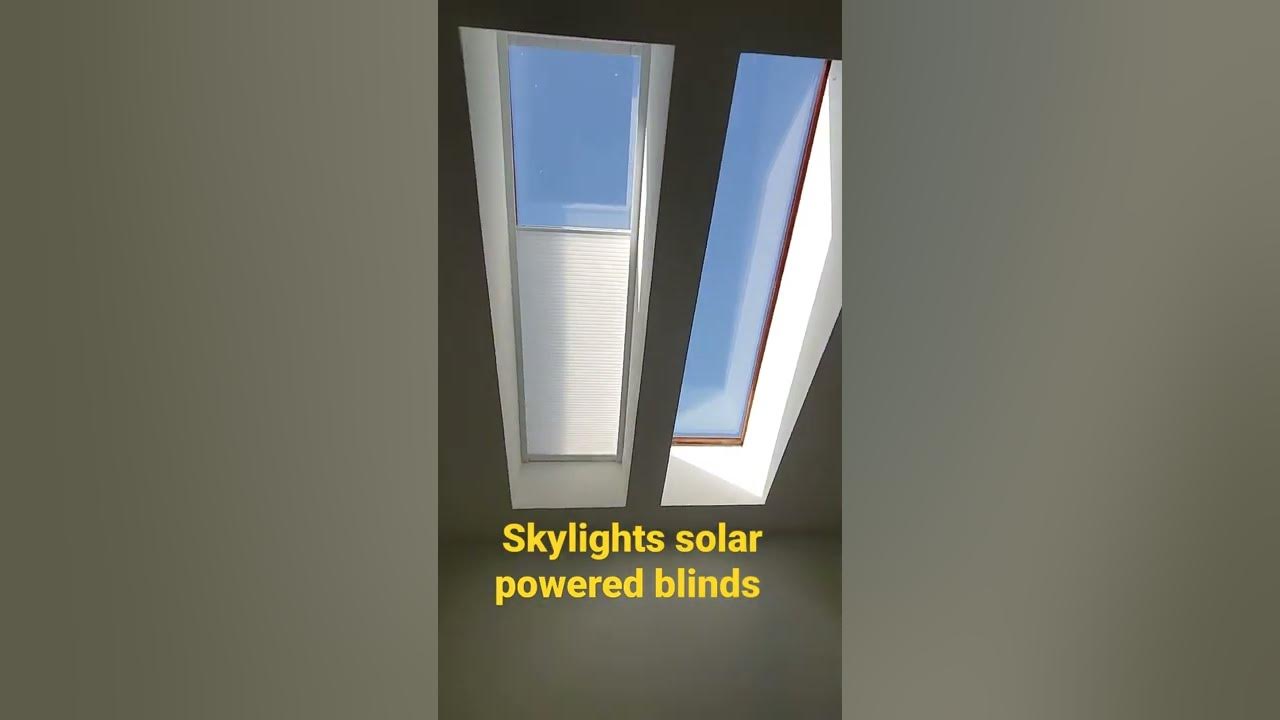 Skylights solar powered blinds + remote control YouTube