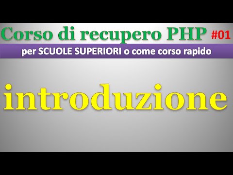 Corso recupero PHP