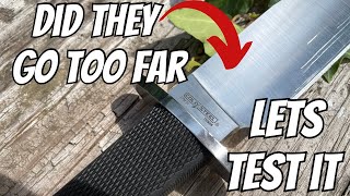 THIS THING IS INSANE!! |COLD STEEL RECON SCOUT TEST AND REVIEW