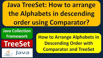 Java TreeSet: How to arrange the Alphabets in descending order using Comparator?