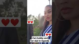 zari with her dad in Uganda