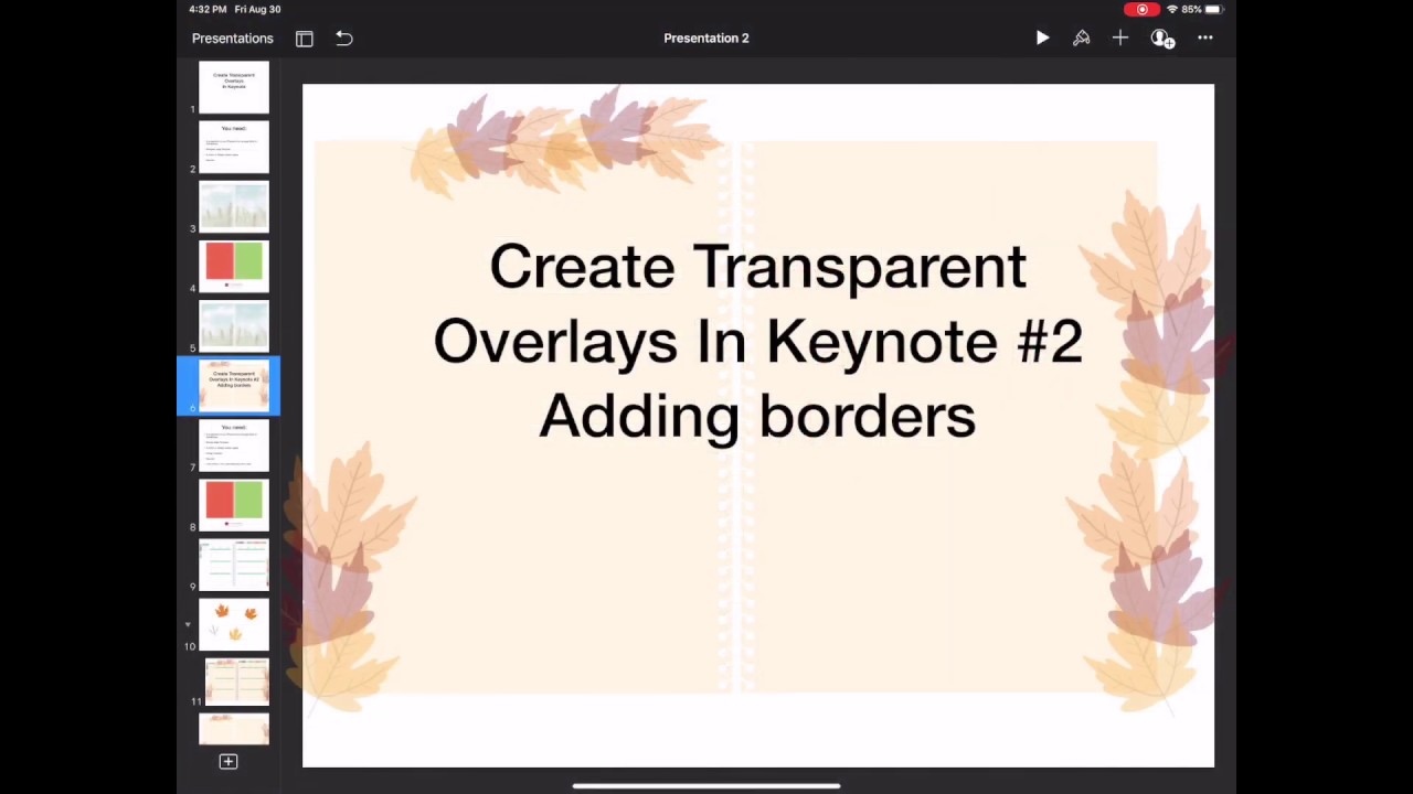Transparent Overlays 2 : Adding Borders - YouTube