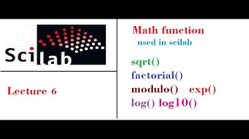 Using math functions in scilab in hindi