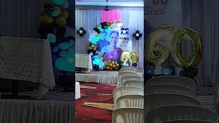 Birthday party decoration idea❤️60th birthday decoration||balloon decoration||Banner photo #shorts