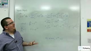 A-Level Further Maths E1-12 Improper Integrals: Integration by Parts Example