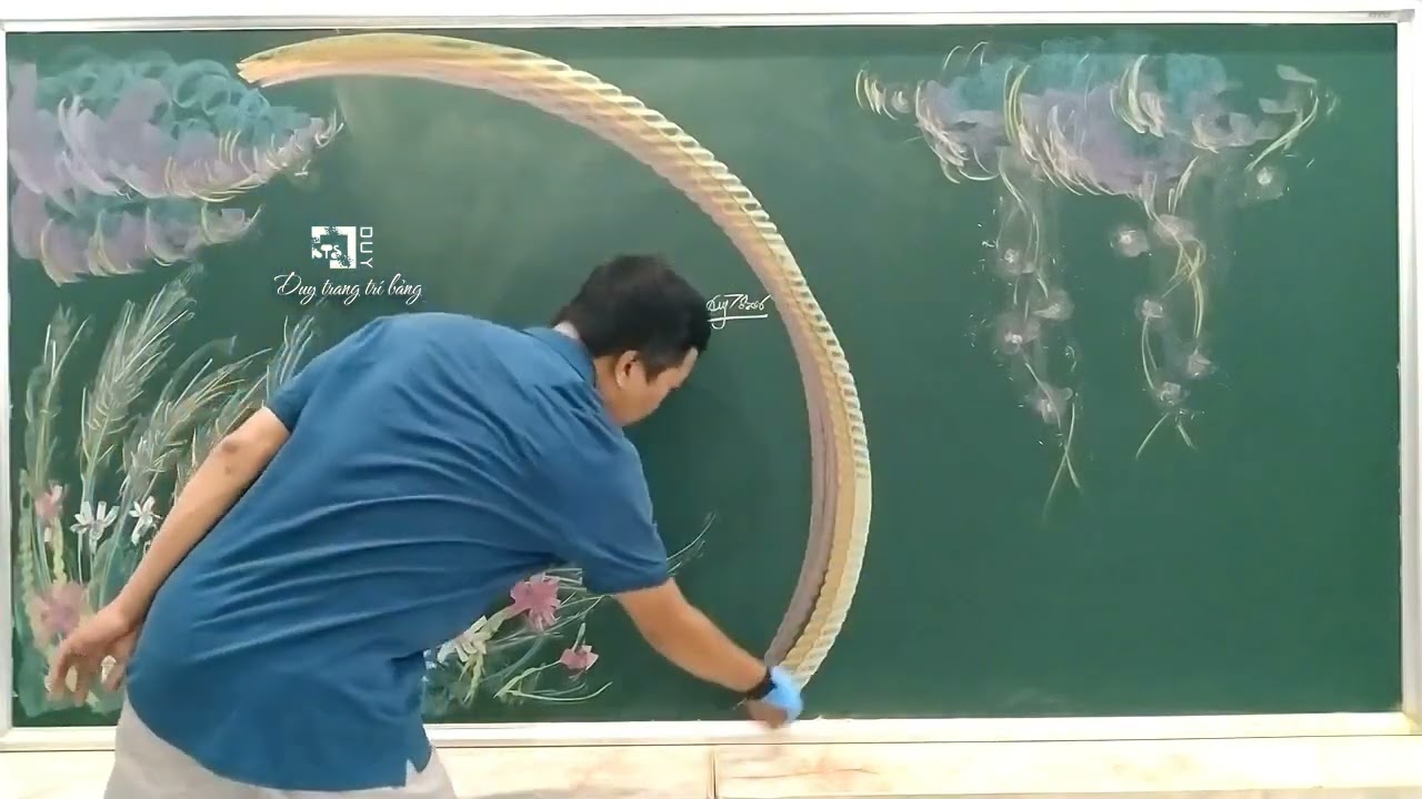 Duy trang trí bảng: Bong bóng cầu vồng.